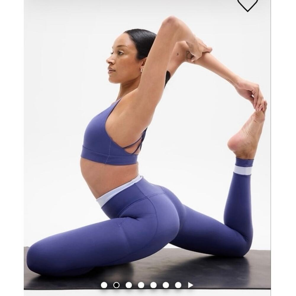 Athleta New Salutation Stash Double Up Lift Legging Laluzi/Gossamer Blue XL